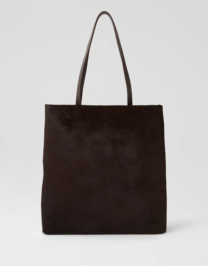 Talli Dark Choc Leather Pony Tote
