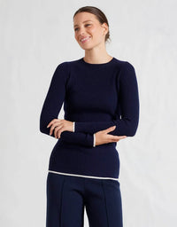 Marley Merino Top Navy