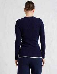 Marley Merino Top Navy