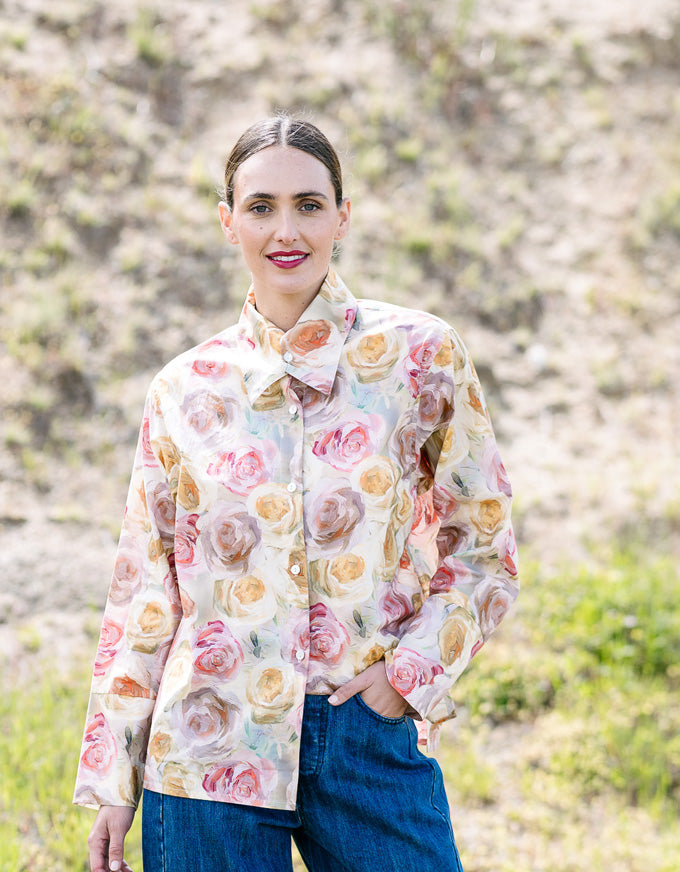 Actress Shirt Roses