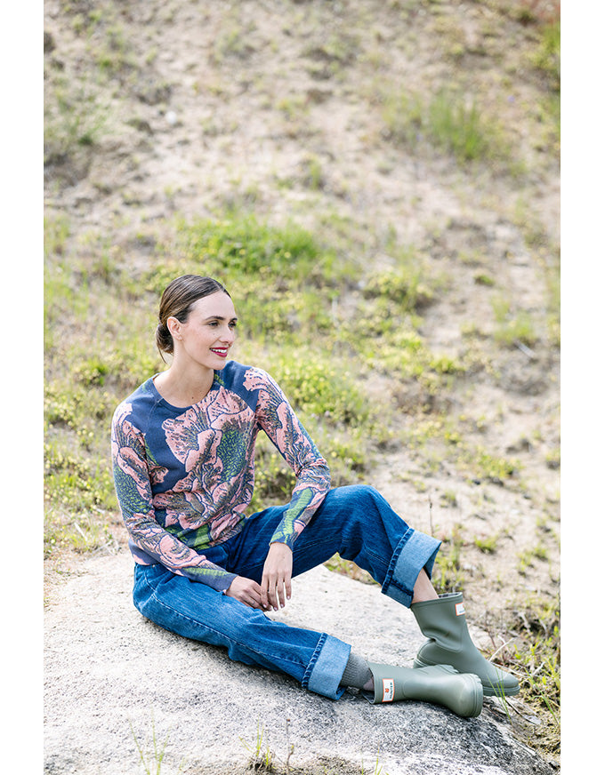 Emery Pink Roses Knit Jumper