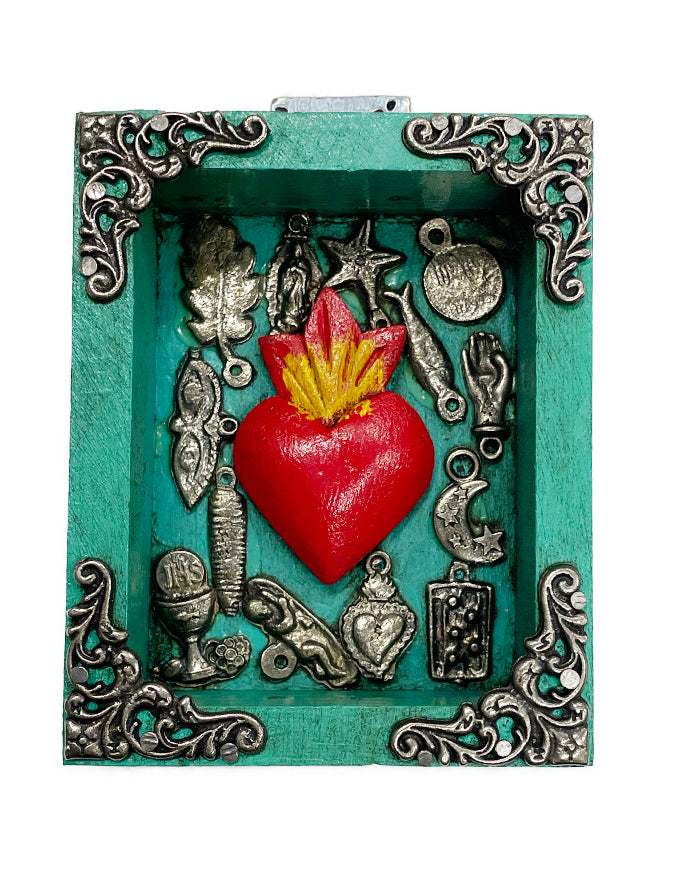 Milagros Heart Frame Turquoise