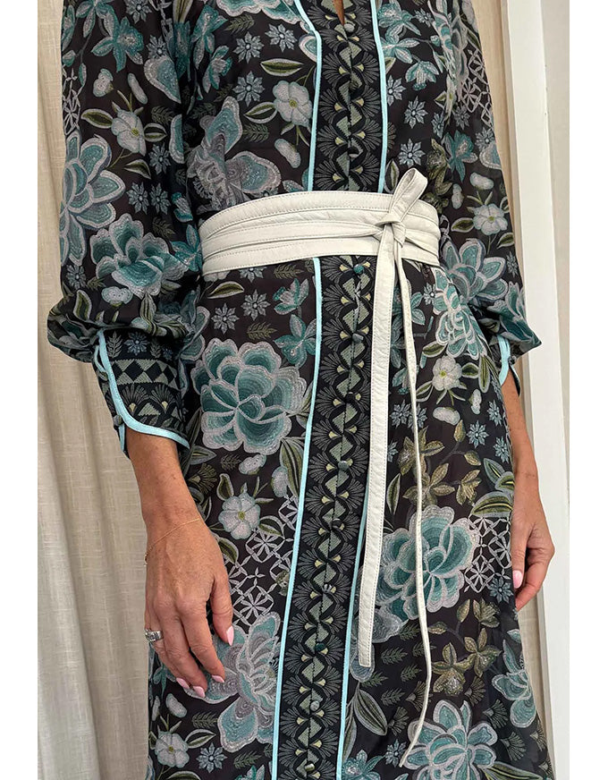 Milton Wrap Belt Ivory Leather