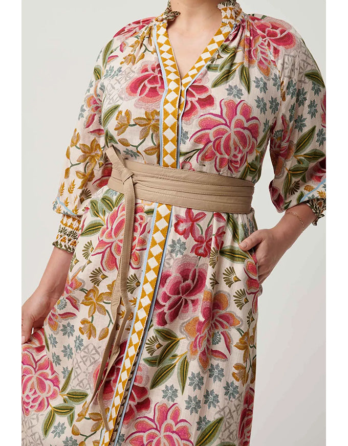 Milton Wrap Belt Oatmeal Leather