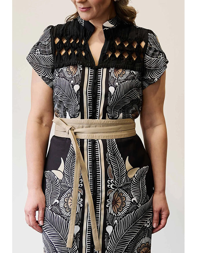 Milton Wrap Belt Oatmeal Leather