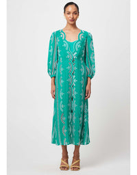 Morgan Placement Dress Bay Green