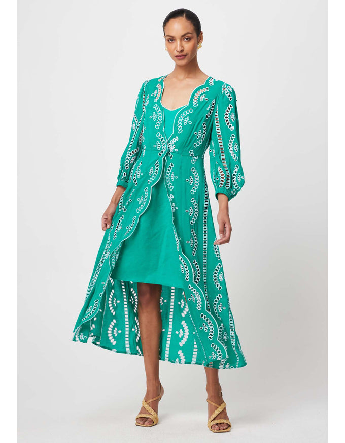 Morgan Placement Dress Bay Green