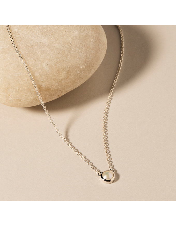 Heavenly Pearl Silver Necklace