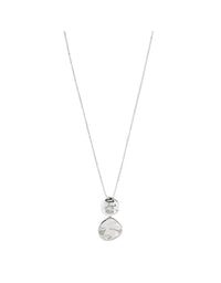 Shard Double Disk Necklace Silver