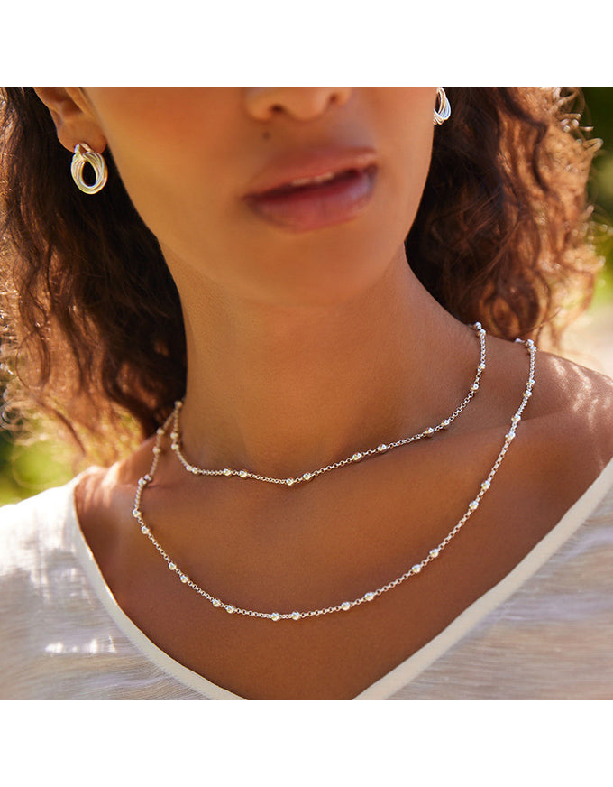 Mattina Silver Necklace 60cm