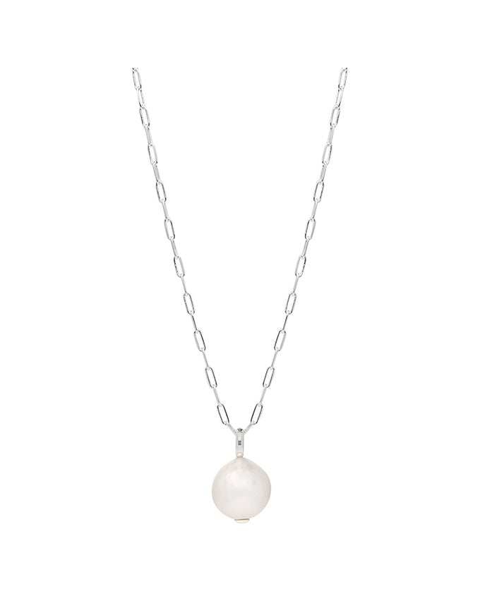 Moonpool Pearl Necklace Silver