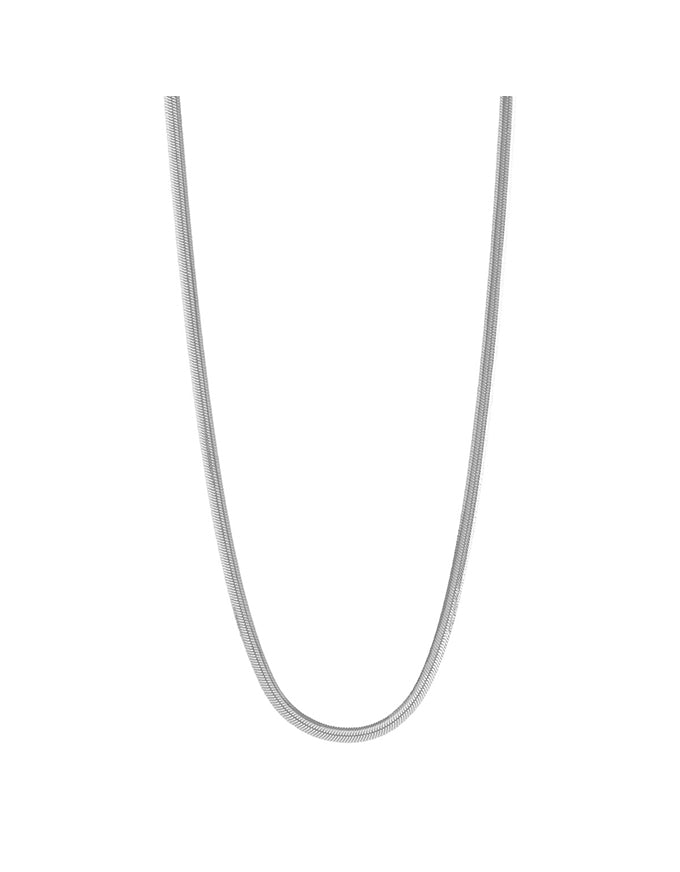 Celestine Silver Serpent Chain Necklace