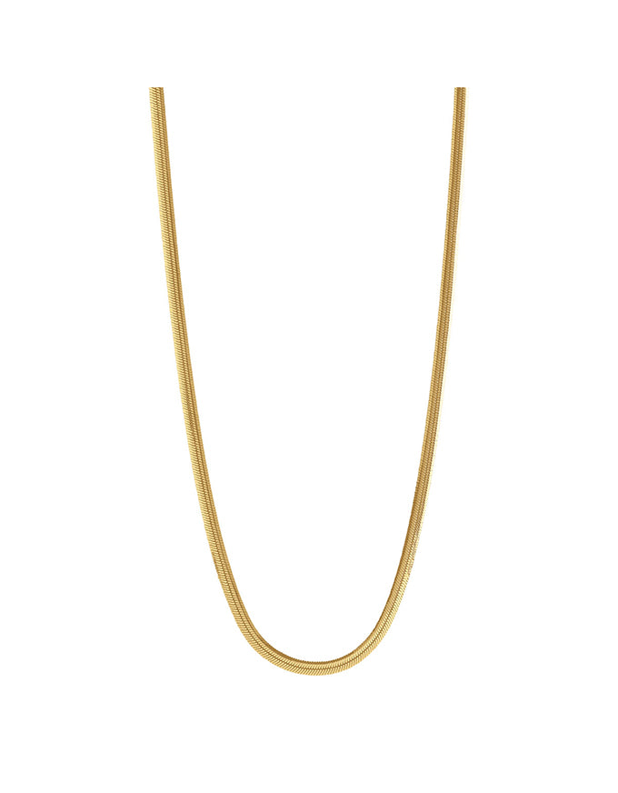 Celestine Yellow Gold Serpent Chain Necklace