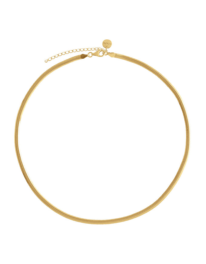 Celestine Yellow Gold Serpent Chain Necklace
