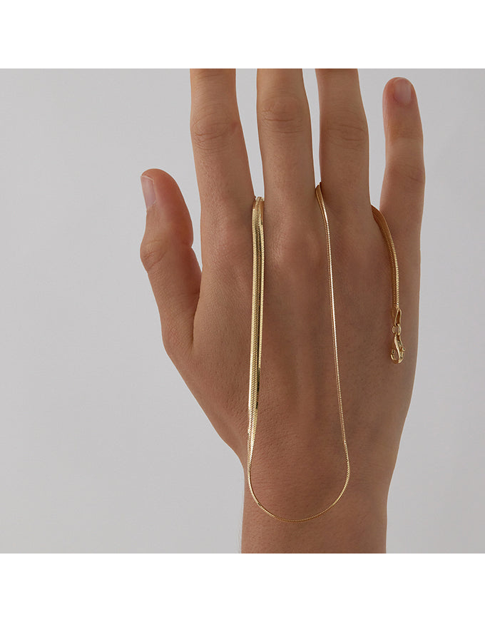 Celestine Yellow Gold Serpent Chain Necklace