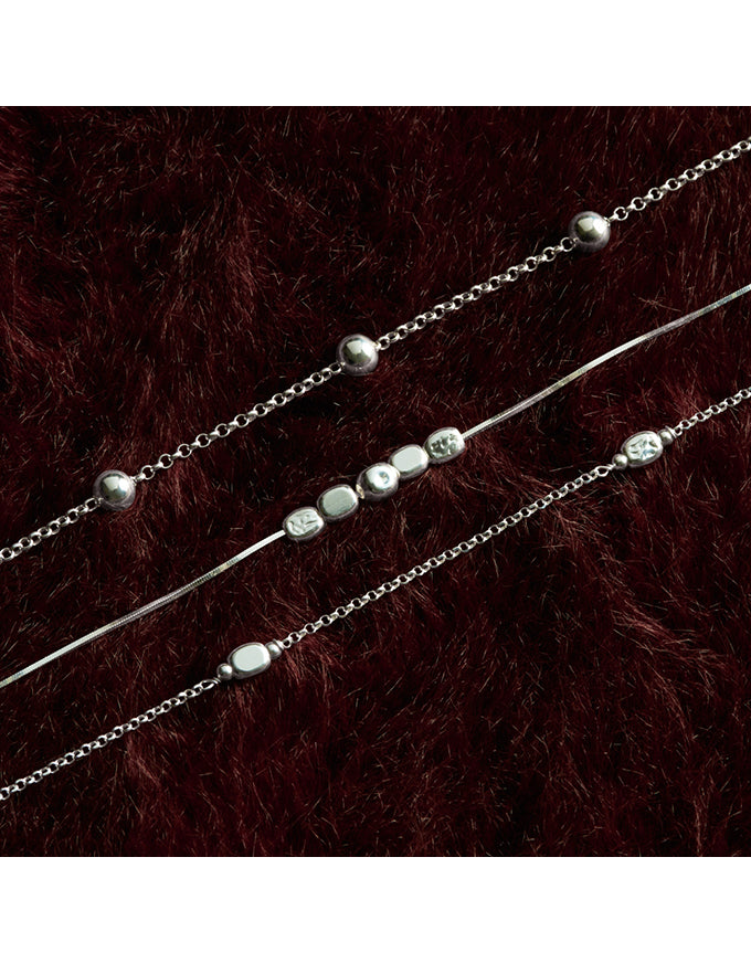 Starway Silver Necklace (45cm+ext)