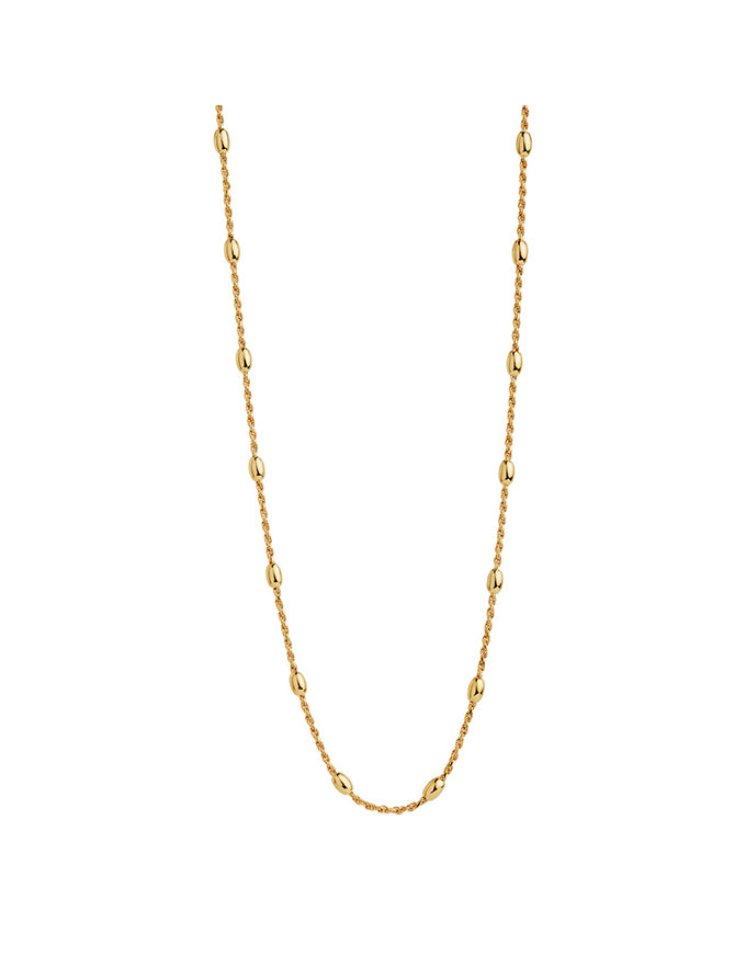 Cassiopeia Yellow Gold Twist Chain Necklace