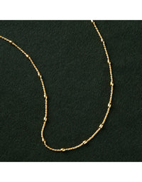Cassiopeia Yellow Gold Twist Chain Necklace