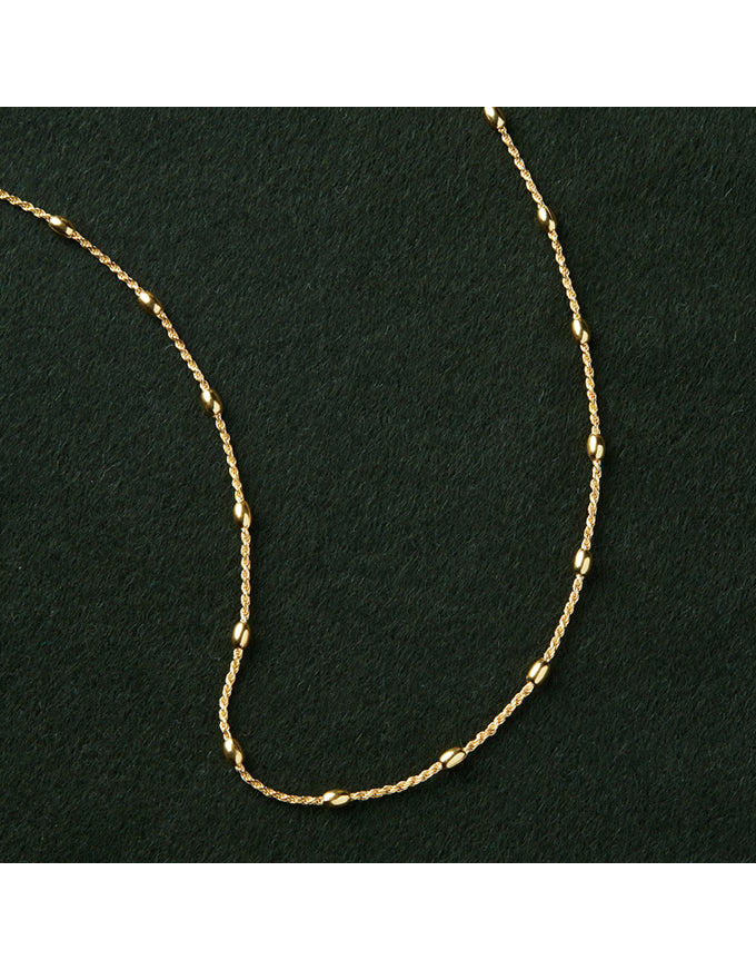 Cassiopeia Yellow Gold Twist Chain Necklace