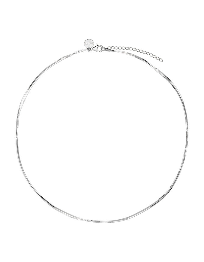 Mirage Double Chain Necklace Silver