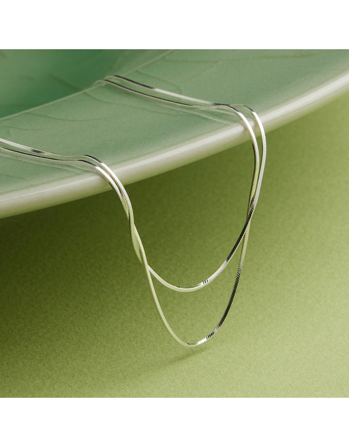 Mirage Double Chain Necklace Silver