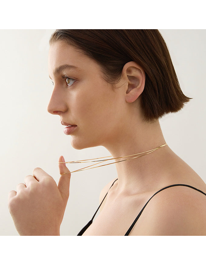 Mirage Double Chain Necklace Gold