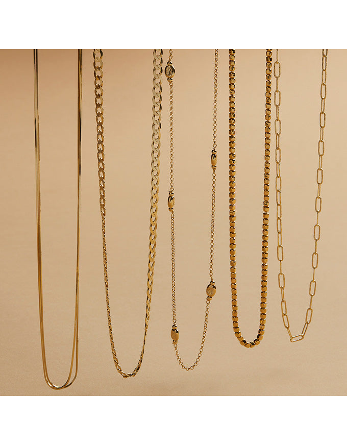 Mirage Double Chain Necklace Gold