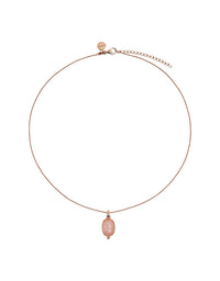 Fleur Rose Quartz Pendant Rose Gold