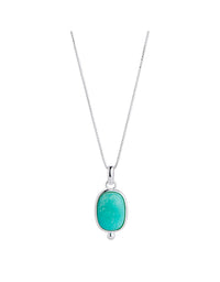 Fleur Amazonite Pendant Silver