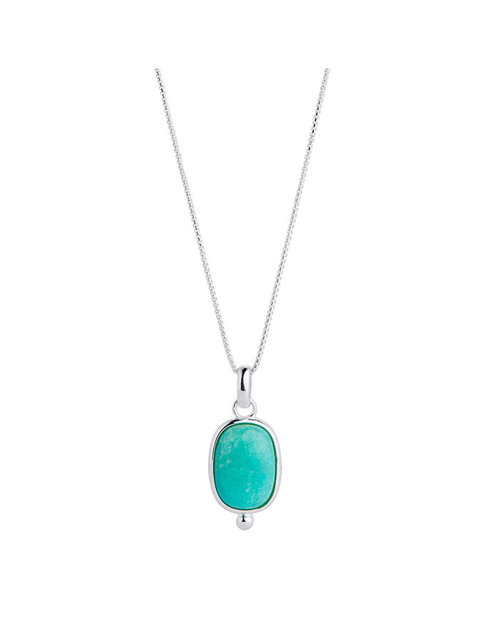 Fleur Amazonite Pendant Silver