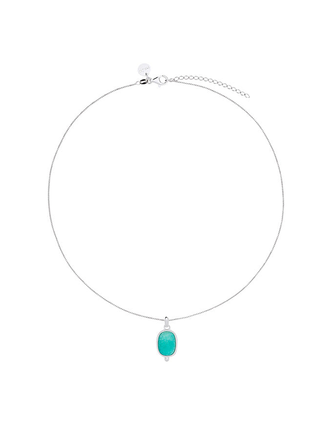Fleur Amazonite Pendant Silver