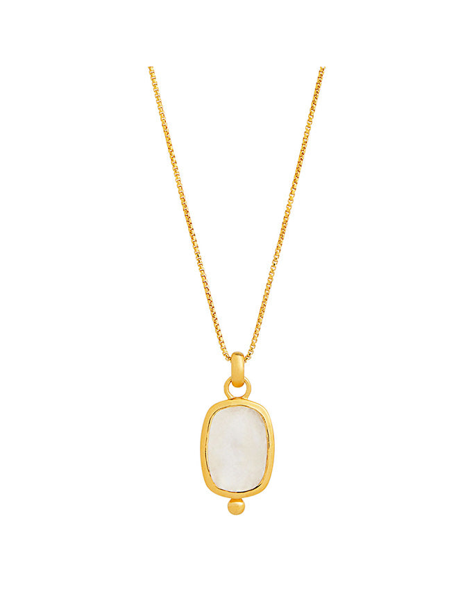 Fleur Rainbow Moonstone Pendant