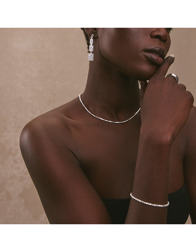 Quadrille Necklace Silver