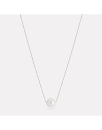 Whirlpool Pearl Necklace Silver
