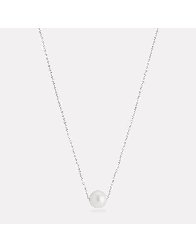 Whirlpool Pearl Necklace Silver