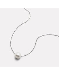 Whirlpool Pearl Necklace Silver
