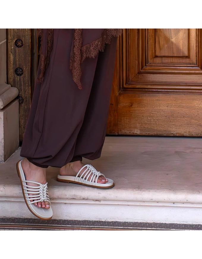 Nali Leather Sandals Off White