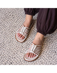 Nali Leather Sandals Off White