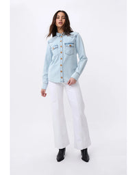 Naomi Shirt Blue Bleach