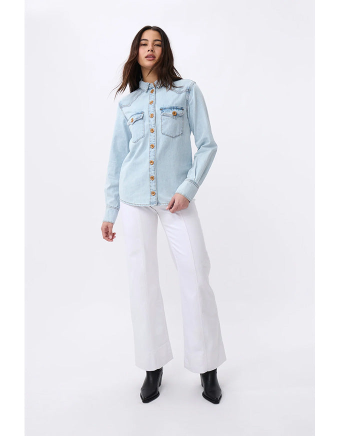 Naomi Shirt Blue Bleach
