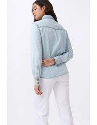 Naomi Shirt Blue Bleach