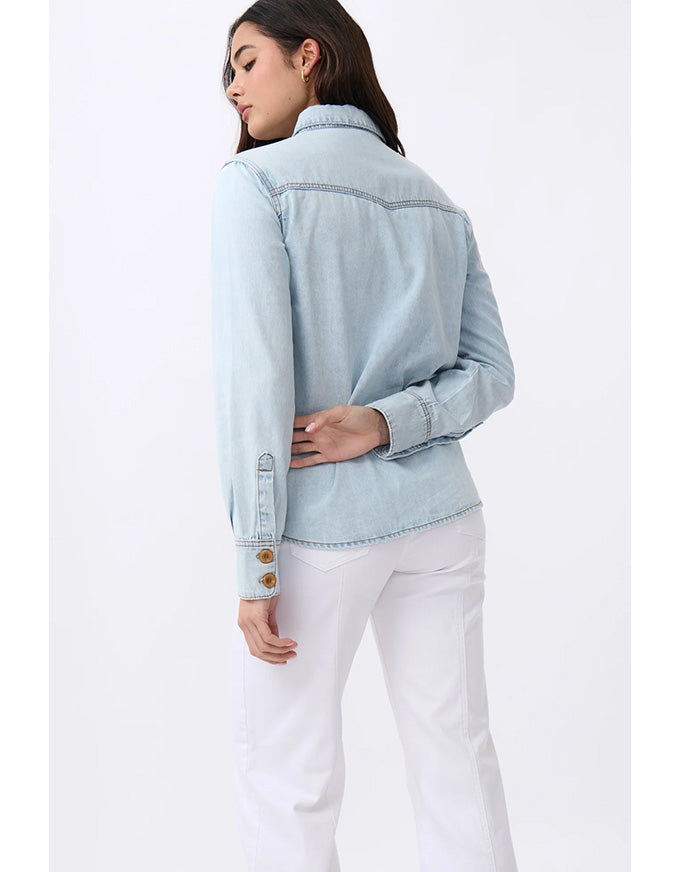 Naomi Shirt Blue Bleach