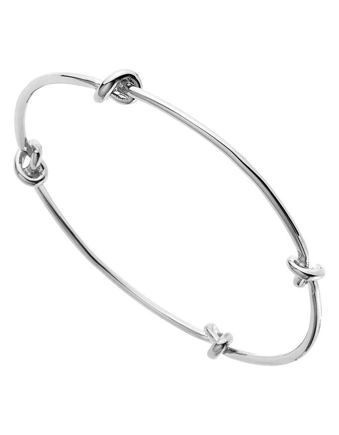Nature's Knot Silver Bangle 68mm