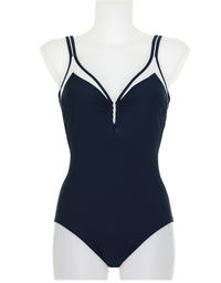 Navy/White Beaded One Piece