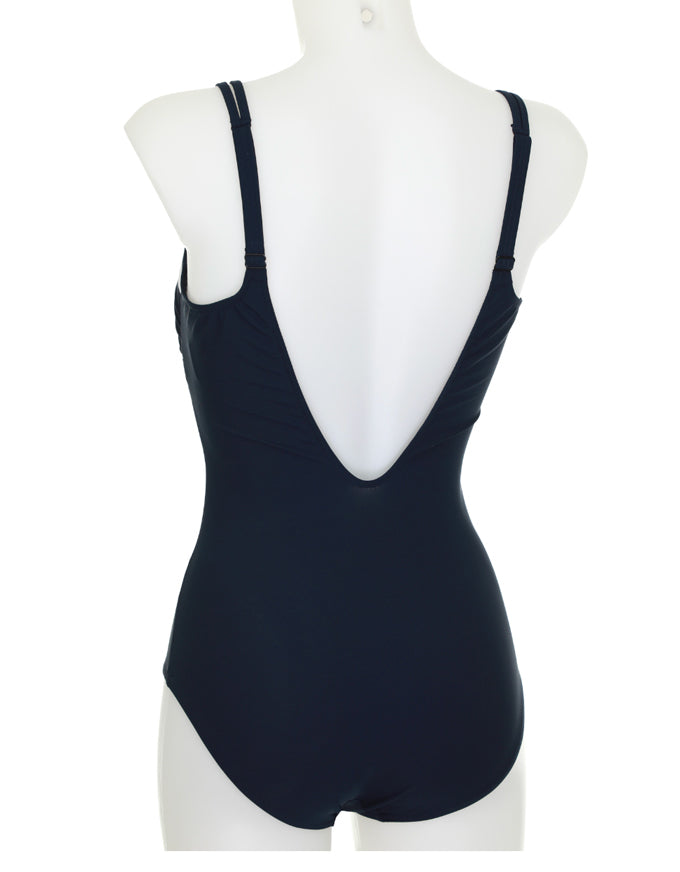 Navy/White Beaded One Piece