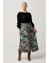 Harper Viscose Dobby Skirt in Dahlia Fields