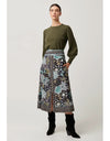 Harper Viscose Dobby Skirt in Dahlia Fields