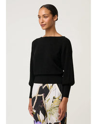 Clarissa Reversible Knit Top Black