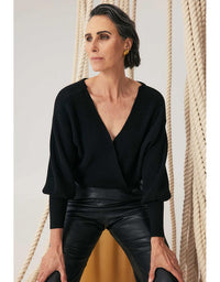 Clarissa Reversible Knit Top Black