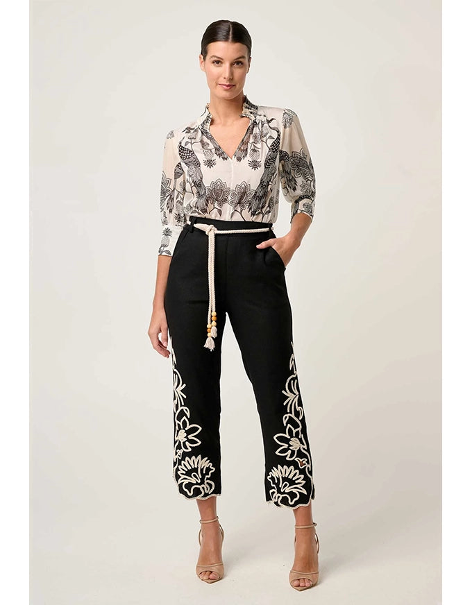 Oleander Shirred Blouse Imperial Stone